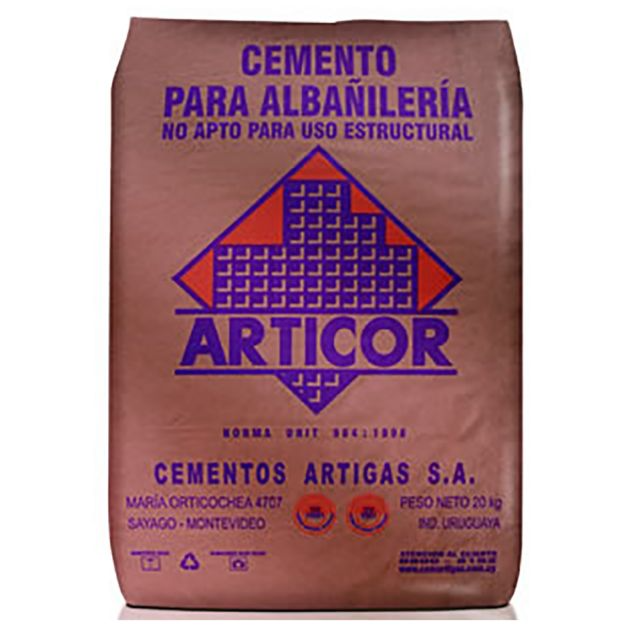 Cemento Para Albañilería Articor 20 kg.