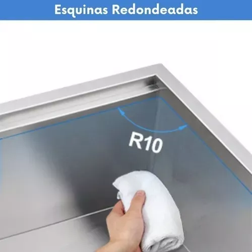 Pileta De A.inox 70x45x22 + Accesorios - Cagliari