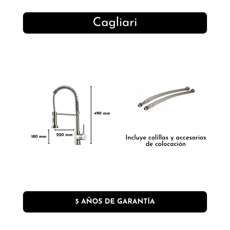 Monocomando Cocina Palito Extensible - Cagliari