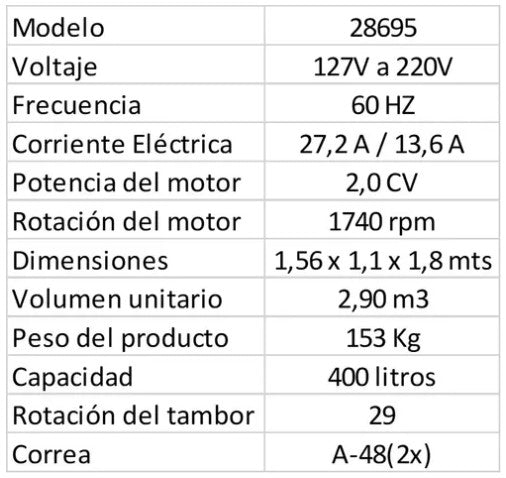 Hormigonera Fisher Mob Pro 400 Litros