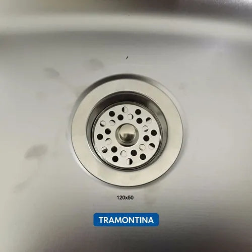 Mesada Acero Inox. Tramontina Aisi 430 1,20 X 0,50 Mts