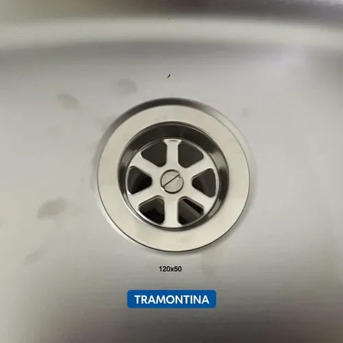 Mesada Acero Inox. Tramontina Aisi 430 1,20 X 0,50 Mts