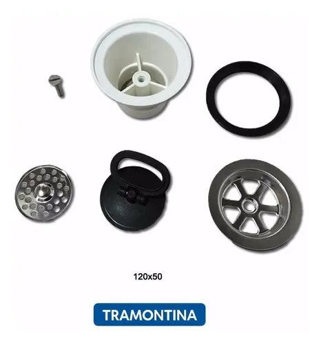 Mesada Acero Inox. Tramontina Aisi 430 1,20 X 0,50 Mts