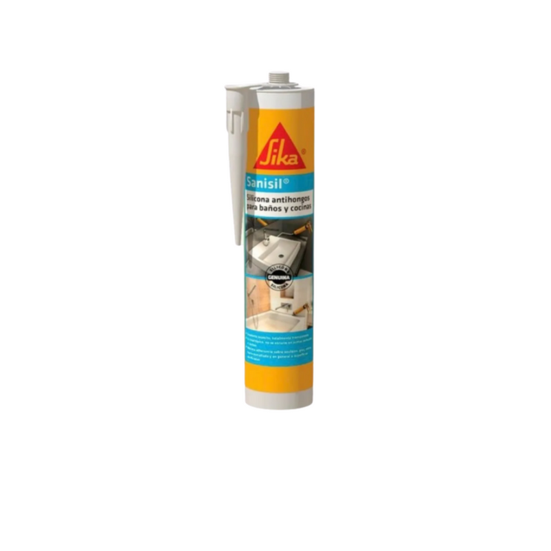 Sanisil silicona antihongos para baños y cocinas 300 ml - Sika