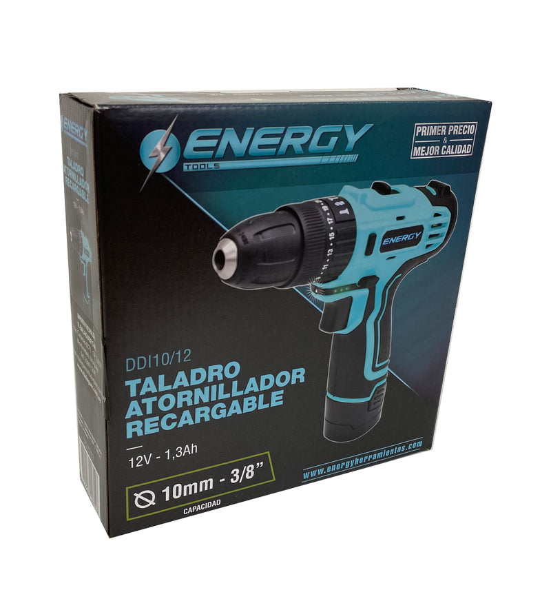 Taladro Atornillador percutor recargable Energy